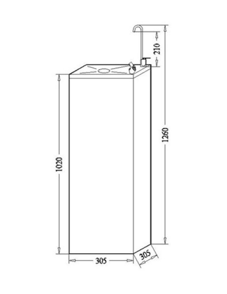 Fonte de água TANEX T-7APLV de Canaletas