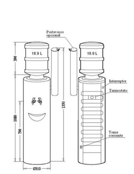Dispensador de água M-77 Série 7 da Canaletas