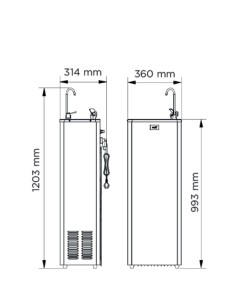 Amazonas inox, fonte metálica 25 l/h 2